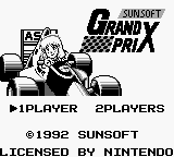 Sunsoft Grand Prix (Europe) Title Screen